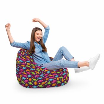 Fotoliu Puf Bean Bag tip Para XL Candies Fundal Mov