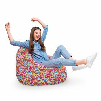 Fotoliu Puf Bean Bag tip Para XL Candy Rainbows