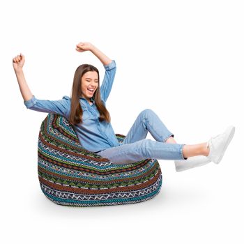 Fotoliu Puf Bean Bag tip Para XL Tribal Aztec