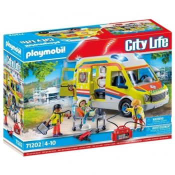 Jucarie City Life - Ambulance with Light and Sound Construction Toy 71202