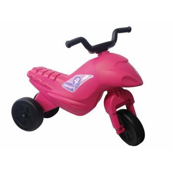 Tricicleta copii fara pedale Dohany Mini SuperBike Roz pana la 30 kg pentru copii intre 2 si 4 ani, Inaltime pana la sezut 25 cm