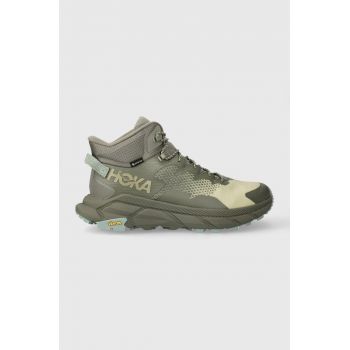 Hoka One One pantofi Trail Code GTX barbati, culoarea verde