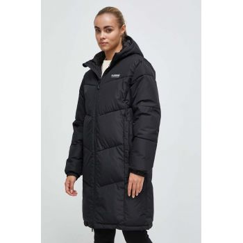 Hummel geaca femei, culoarea negru, de iarna