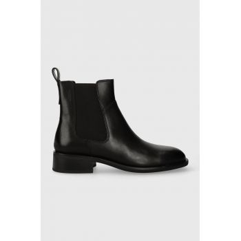 Vagabond Shoemakers ghete chelsea de piele SHEILA femei, culoarea negru, cu toc plat, 5635.201.20