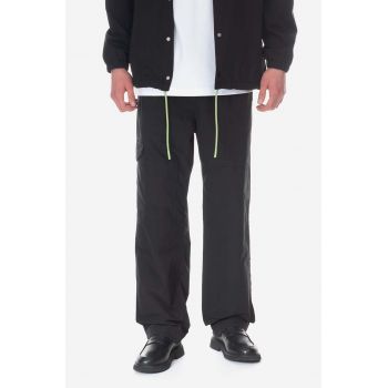 Wood Wood pantaloni bărbați, culoarea negru, drept 12245009.1283-BLACK