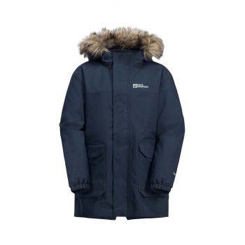 Jack Wolfskin parka pentru copii COS BEAR 3IN1 culoarea negru