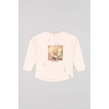 zippy longsleeve din bumbac pentru bebeluși culoarea roz