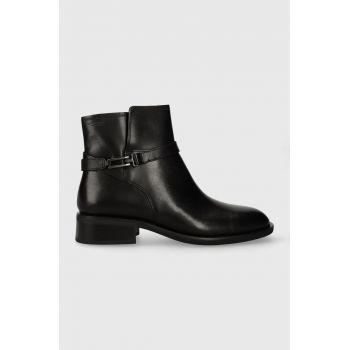 Vagabond Shoemakers cizme de piele SHEILA femei, culoarea negru, cu toc plat, 5635.301.20