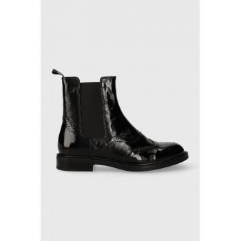 Vagabond Shoemakers ghete chelsea de piele AMINA femei, culoarea negru, cu toc plat, 5603.160.20