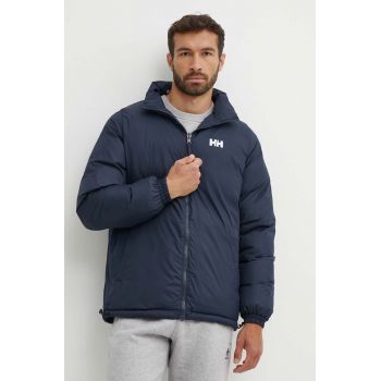 Helly Hansen geacă cu două fețe YU 23 REVERSIBLE PUFFER bărbați, culoarea bleumarin, de iarnă 54060