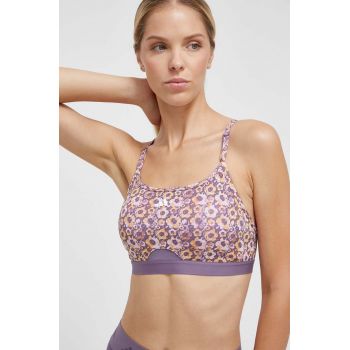 adidas Performance sutien sport Aeroreact culoarea violet, modelator