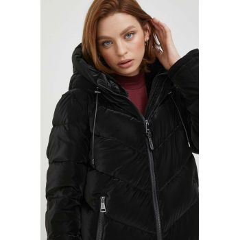 Dkny geaca femei, culoarea negru, de iarna