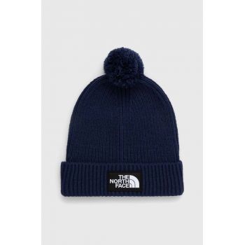 The North Face caciula culoarea albastru marin, din tricot gros ieftina