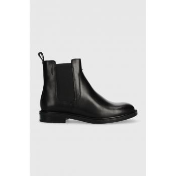 Vagabond Shoemakers ghete chelsea de piele AMINA femei, culoarea negru, cu toc plat, 5603.001.20