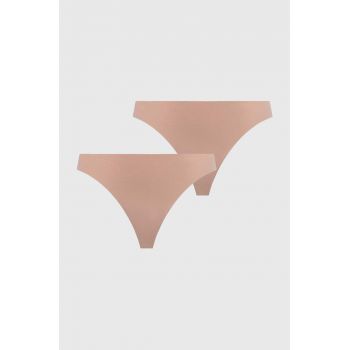 women'secret tanga 2-pack culoarea bej