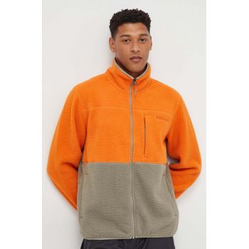 Marmot hanorac Aros Fleece barbati, culoarea portocaliu, modelator