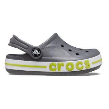 Saboti Crocs Bayaband Clog Kids Gri - Slate grey/Lime Punch