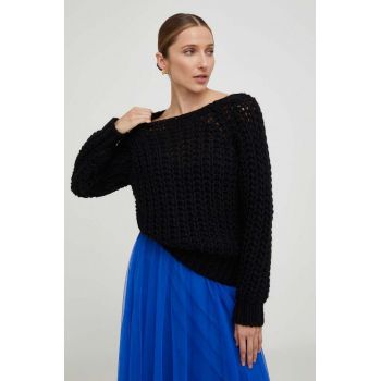 Answear Lab pulover de lana culoarea negru, călduros