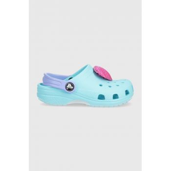 Crocs slapi copii culoarea turcoaz