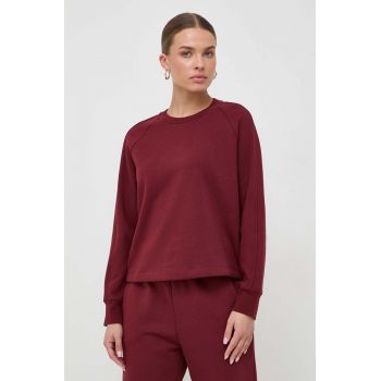 Max Mara Leisure bluza femei, culoarea bordo, cu imprimeu