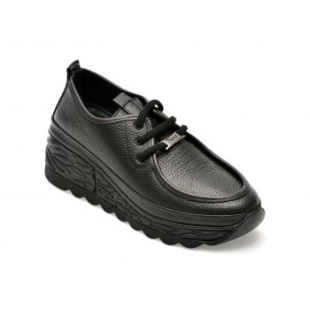 Pantofi GRYXX negri, 210KS02, din piele naturala ieftina