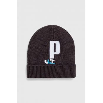 Puma caciula copii x THE SMURFS Beanie culoarea gri