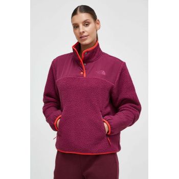 The North Face hanorac culoarea violet, neted