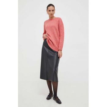 Weekend Max Mara pulover din amestec de lana femei, culoarea roz, light