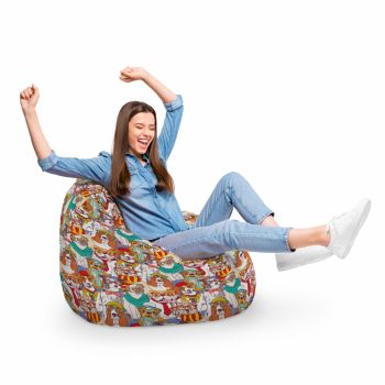 Fotoliu Puf Bean Bag tip Para XL Caini Hipster