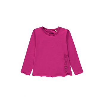 Bluza din amestec de bumbac organic cu imprimeu text