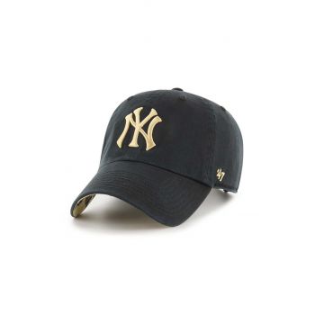 47brand șapcă de baseball din bumbac MLB New York Yankees culoarea negru, cu imprimeu