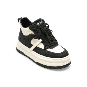 Pantofi GRYXX alb-negru, 32336, din piele naturala ieftina