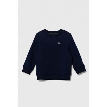 Lacoste bluza copii culoarea albastru marin, melanj