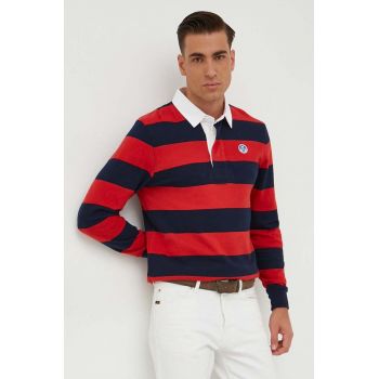 North Sails longsleeve din bumbac culoarea rosu, modelator