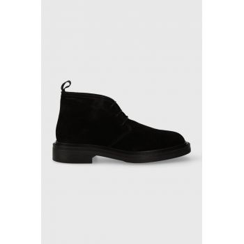 Gant pantofi de piele intoarsa Fairwyn barbati, culoarea negru, 27643407.G00