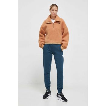 The North Face bluza femei, culoarea maro, cu imprimeu