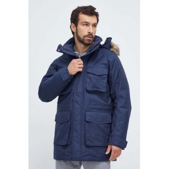 Jack Wolfskin geaca de puf barbati, culoarea albastru marin, de iarna