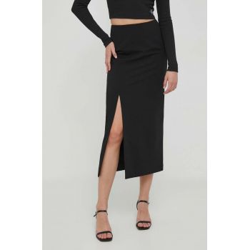 Sisley fusta culoarea negru, maxi, drept