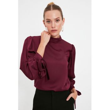 Bluza din satin cu funde