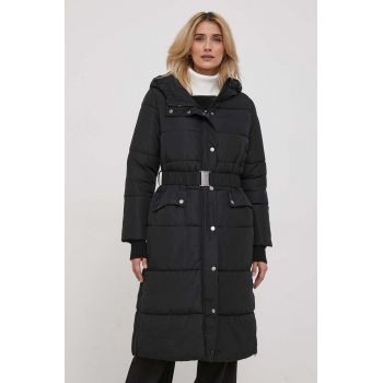 Sisley geaca femei, culoarea negru, de iarna de firma originala