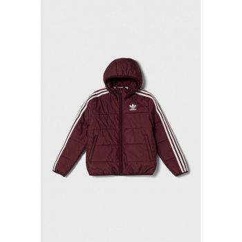 adidas Originals geaca copii culoarea bordo