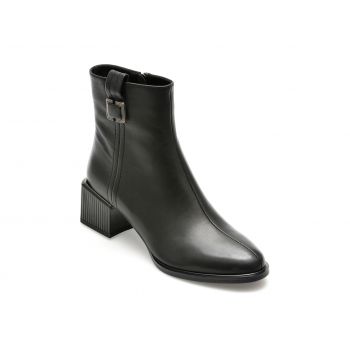 Botine GRYXX negre, A2183, din piele naturala