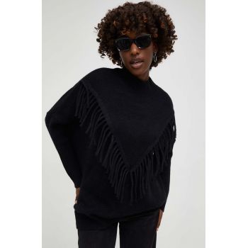 Answear Lab pulover femei, culoarea negru, cu turtleneck