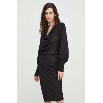 Gestuz rochie Umina culoarea negru, mini, mulata