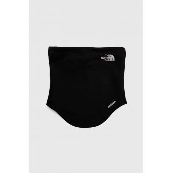 The North Face fular impletit culoarea negru, cu imprimeu ieftin