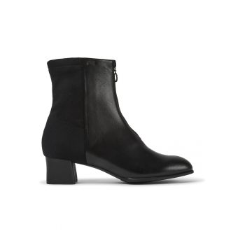 Botine de piele si material textil Katie 909