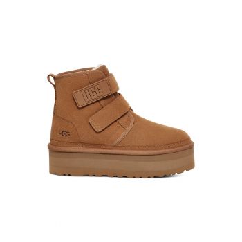 Ghete flatform de piele intoarsa Neumel