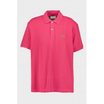 Tricou polo slim fit din material pique