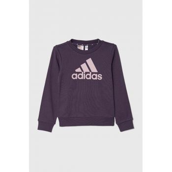 adidas bluza copii culoarea violet, cu imprimeu