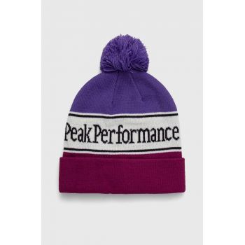 Peak Performance caciula culoarea negru, din tricot gros